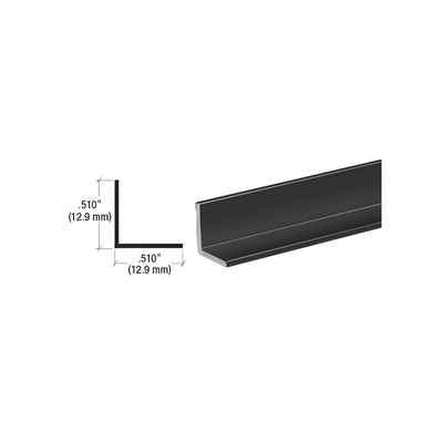CRL Gloss Black Electro-Static Paint 1/2" Aluminum Angle Extrusion