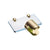 CRL Gold Plated 25/32" Diameter No-Drill Round Shelf Clamp for 3/8" Glass