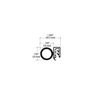 CRL Black Horizontal Bulb Trim Seal®