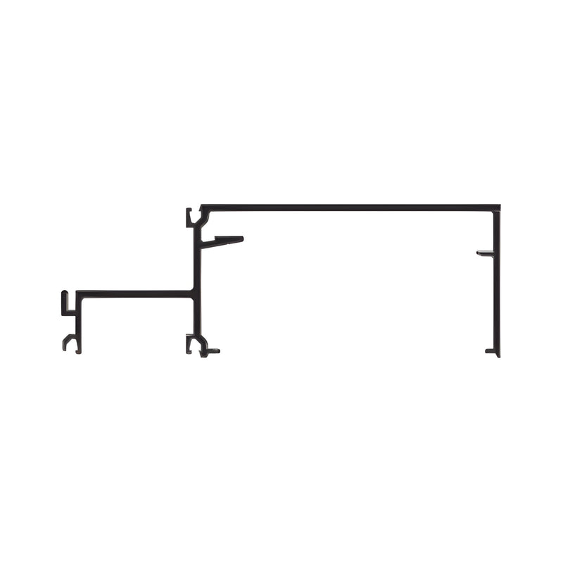 A technical cross-section profile view of the CRL-U.S. Aluminum intermediate horizontal mullion.