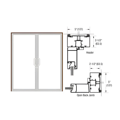 CRL-U.S. Aluminum Dark Bronze/Black Anodized Class 1 IG500 Series Custom Up/Over Door Frame for Geared Hinge and Surface Closer