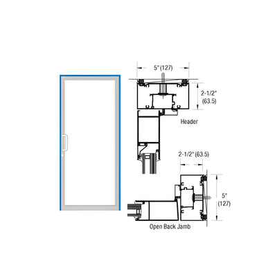 CRL-U.S. Aluminum IG600 Series Custom KYNAR® Paint Custom Up/Over Door Frame for Geared Hinge, Deadbolt Strike, and Surface Closer