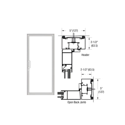 CRL-U.S. Aluminum IG600 Series Clear Anodized Class 1 Custom Up/Over Butt Hinge Door Frame