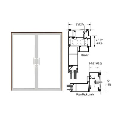 CRL-U.S. Aluminum IG600 Series Bronze Black Anodized Custom Up/Over Door Frame for Geared Hinged and Overhead Concealed Closer