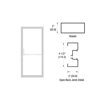 CRL-U.S. Aluminum Custom Size White KYNAR® Paint Series IT451 Open Back Offset Pivot Up and Over Door Frame Complete (1F)