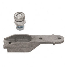 A Jackson Type EF bottom pivot assembly consisting of a metal pivot body and a separate mounting component.