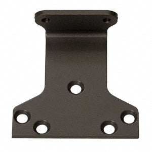 A dark bronze LCN parallel arm shoe bracket featuring multiple pre-drilled mounting holes.