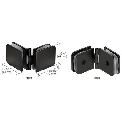 CRL Matte Black Adjustable Glass-to-Glass Clamp