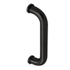 A matte black aluminum door pull handle with a 1-inch diameter.