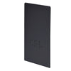 An angled view of a matte black aluminum end cap for B6S series square base shoe featuring the embossed CRL logo.