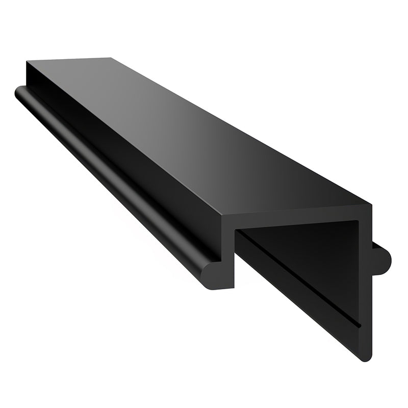 A 72-inch matte black Cielo post filler shown in an angled perspective view.