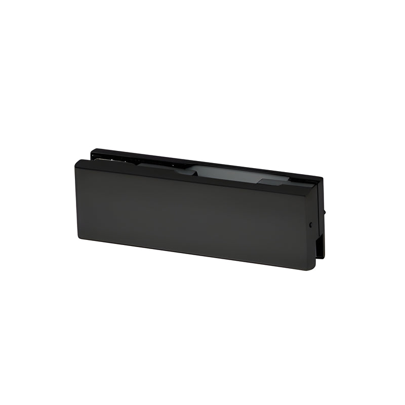 A rectangular matte black replacement cover plate for CRL patch fittings shown against a white background.
