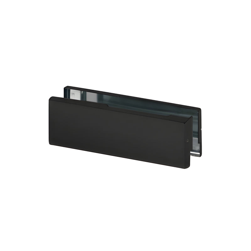 A rectangular matte black metal cover plate designed for a PH34 patch fitting.