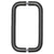 CRL Matte Black 8" Back-to-Back Solid 3/4" Diameter Pull Handles Without Metal Washers