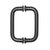 CRL Matte Black 6" BM Series Tubular Back-to-Back Pull Handle