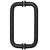 CRL Matte Black 8" BM Series Tubular Back-to-Back Pull Handle