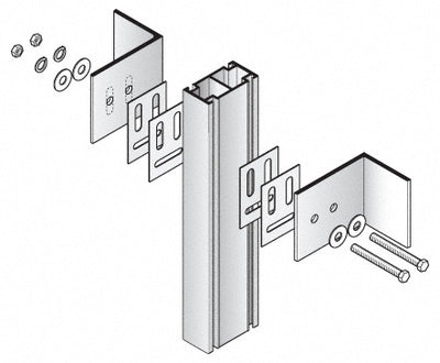 CRL-U.S. Aluminum Mid-Span Anchor for Intermediate Verticals- 12/Pk