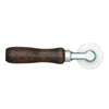 A spline roller tool with a wooden handle and a 2-inch nylon wheel.