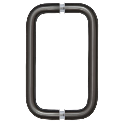 CRL Oil Rubbed Bronze 8" Back-to-Back Solid 3/4" Diameter Pull Handles Without Metal Washers