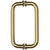 CRL Polished Brass 8" BM Series Tubular Back-to-Back Pull Handle