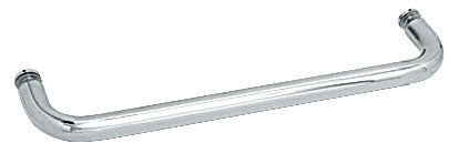 A polished chrome BM Series single-sided towel bar with a 22-inch center-to-center mounting distance.