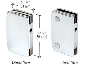 CRL Polished Chrome Glass Swinging Door Lock Receiver for 700CCH