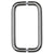 CRL Polished Chrome 8" Back-to-Back Solid 3/4" Diameter Pull Handles Without Metal Washers
