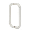 An angled view of the polished nickel BM Series back-to-back tubular shower door handle.