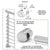 CRL 316 Polished Stainless Left End Standoff Connector (Radius Back)
