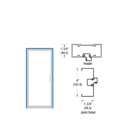CRL-U.S. Aluminum Bronze Black Anodized Right Hand Open Back Up and Over Frame for Single Door for Offset Surface Mount