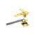 Rixson® Polished Brass Left Hand 3/4" Offset Pivot Set