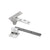 Rixson® Satin Chrome Right Hand 3/4" Offset Pivot Set