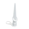 A white 360-degree rotating nozzle with an attached extension piece.