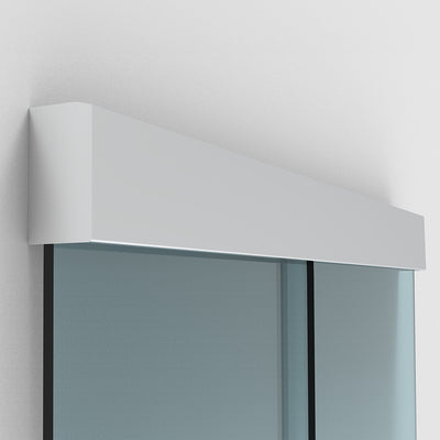 CRL70 Satin Anodized Series Single Sliding Door with Fixed Panel Wall Mount Kit