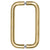 CRL Satin Brass 8" Back-to-Back Solid 3/4" Diameter Pull Handles Without Metal Washers