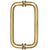 CRL Satin Brass 8" BM Series Tubular Back-to-Back Pull Handle