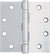 CRL Satin Chrome 4-1/2" x 4-1/2" Ball Bearing Square Hinge - Non-Removable Pin
