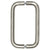 CRL Satin Nickel 8" Back-to-Back Solid 3/4" Diameter Pull Handles Without Metal Washers