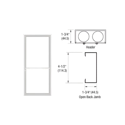 CRL-U.S. Aluminum Custom Sized White KYNAR® Paint Series 450 Up and Over Single Door Frame