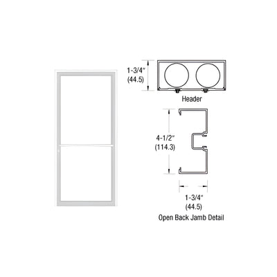 CRL-U.S. Aluminum Bone White KYNAR® Paint 39-1/2" x 85-3/4" Series 450 Open Back Center Hung Up and Over Frame Complete (1F)