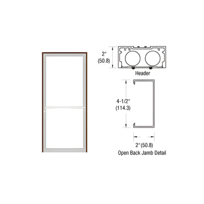 CRL-U.S. Aluminum Bronze Anodized 40" x 86" Series 451 Open Back Center Hung Up and Over Frame Complete (1F)