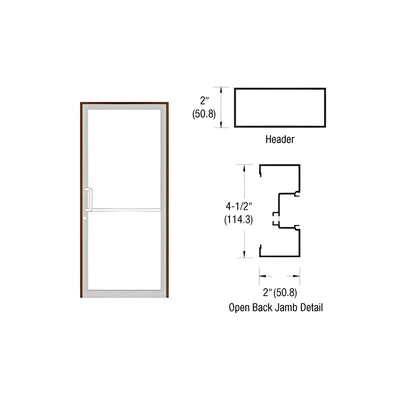 CRL-U.S. Aluminum Dark Bronze/Black Anodized Class 1 Custom Size Series IT451 Open Back Offset Pivot Up and Over Door Frame Complete (1F)