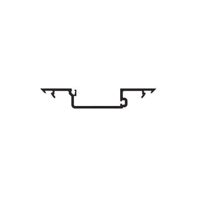 CRL-U.S. Aluminum Shallow Pocket Insert for 1-5/16" Glass - 24'-2", Clear Anodized Class 1