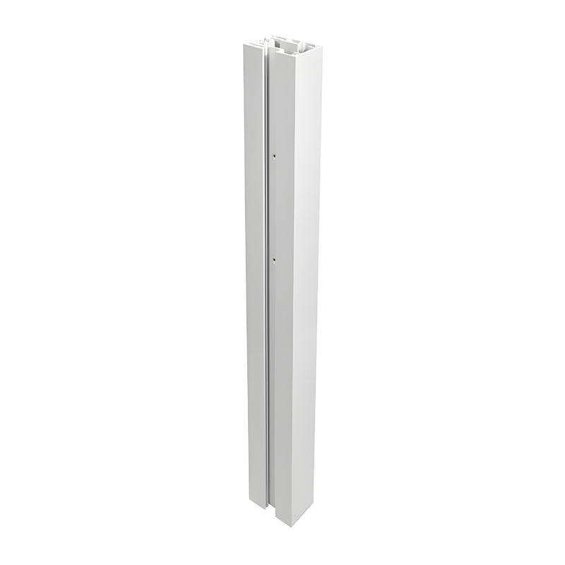 A vertical Sky White 72-inch Cielo post made of 6005-T6 alloy with a channel for glazing.