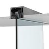 A close-up view of the brushed stainless anodized track profile for the sliding door kit.