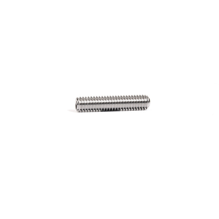 A single headless stainless steel Allen screw shown against a white background.