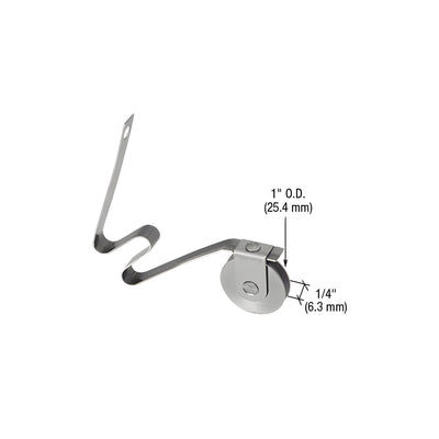CRL 1" Stainless Steel Ball-Bearing Center Groove Spring Tension Screen Roller