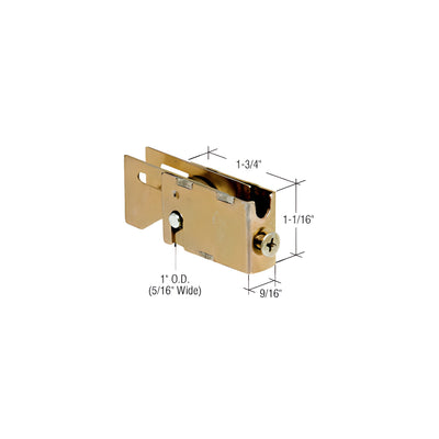 CRL 1" Steel Ball Bearing Sliding Glass Door Roller with 9/16" Wide Housing
