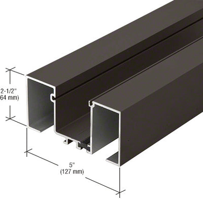 CRL-U.S. Aluminum Deep Pocket Wall Jamb, Thermally Broken, Dark Bronze/Black Anodized Class 1 - 24'-2"