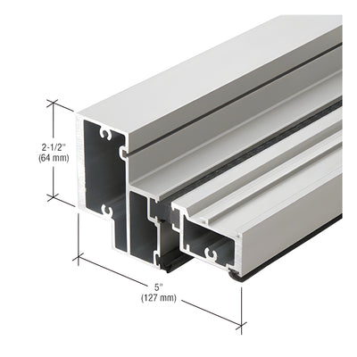 CRL-U.S. Aluminum Transom Header Bar for Surface Closers, Thermally Improved, Clear Anodized Class 1 - 24'-2"